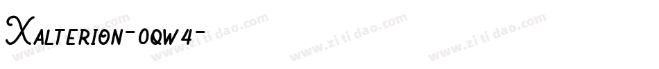 Xalterion-0qw4字体转换