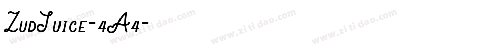 ZudJuice-4A4字体转换