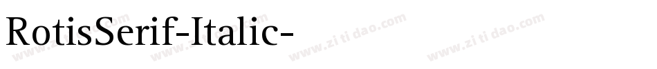 RotisSerif-Italic字体转换