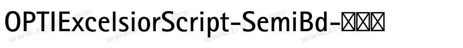 OPTIExcelsiorScript-SemiBd字体转换