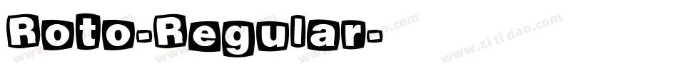 Roto-Regular字体转换