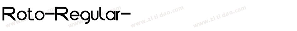 Roto-Regular字体转换