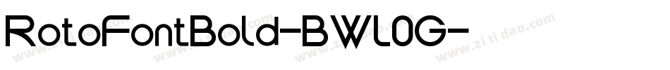 RotoFontBold-BWL0G字体转换