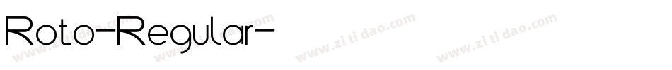 Roto-Regular字体转换