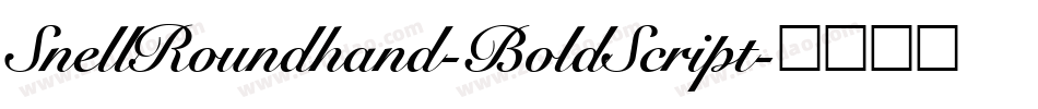 SnellRoundhand-BoldScript字体转换