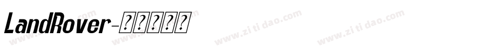 LandRover字体转换