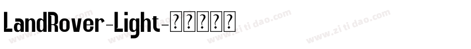 LandRover-Light字体转换