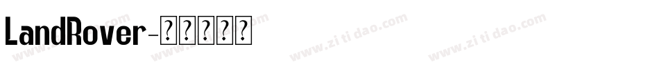 LandRover字体转换