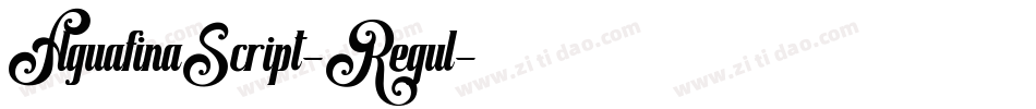 AguafinaScript-Regul字体转换