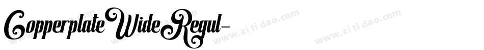 CopperplateWideRegul字体转换