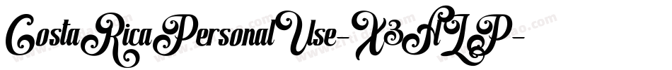 CostaRicaPersonalUse-X3ALP字体转换