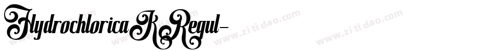 HydrochloricaKRegul字体转换