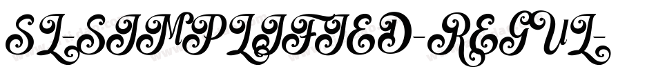 SL-SIMPLIFIED-REGUL字体转换