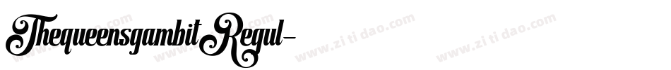 ThequeensgambitRegul字体转换