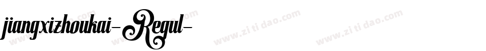 jiangxizhoukai-Regul字体转换