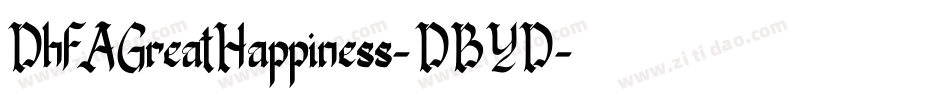 DhfAGreatHappiness-DBYD字体转换