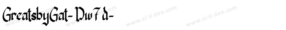 GreatsbyGat-Dw7d字体转换