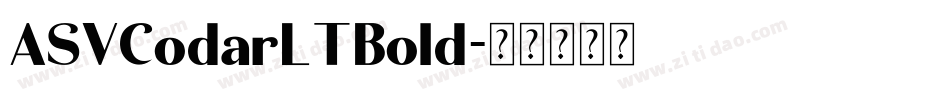 ASVCodarLTBold字体转换