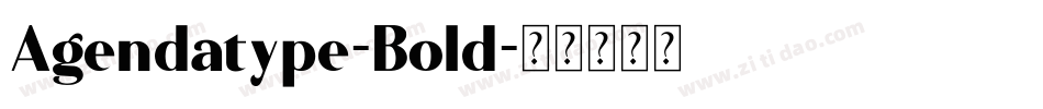 Agendatype-Bold字体转换