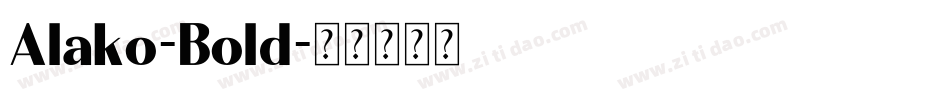Alako-Bold字体转换