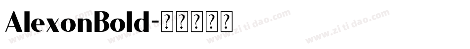 AlexonBold字体转换