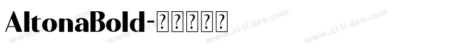 AltonaBold字体转换