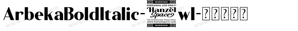 ArbekaBoldItalic-4wl字体转换