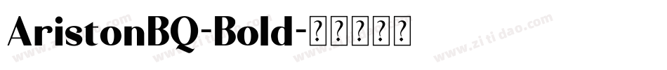 AristonBQ-Bold字体转换