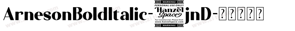 ArnesonBoldItalic-4jnD字体转换