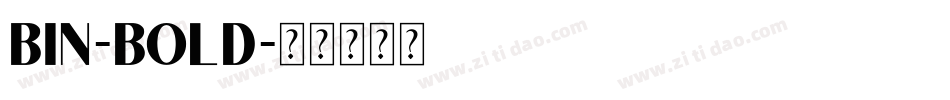 BIN-BOLD字体转换