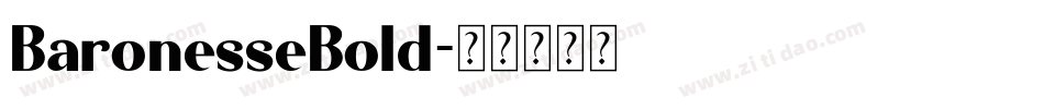 BaronesseBold字体转换
