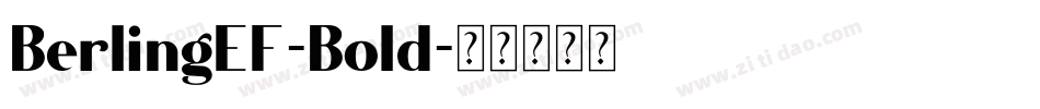 BerlingEF-Bold字体转换