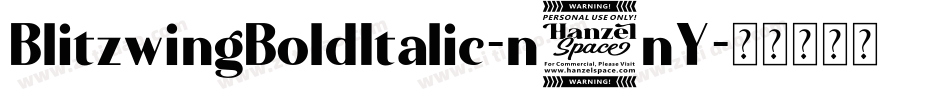 BlitzwingBoldItalic-n3nY字体转换