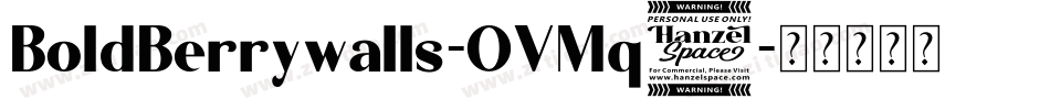 BoldBerrywalls-OVMq3字体转换