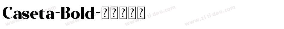 Caseta-Bold字体转换