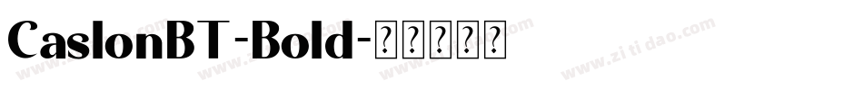 CaslonBT-Bold字体转换