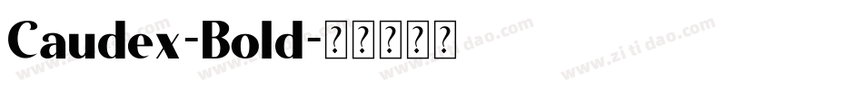 Caudex-Bold字体转换