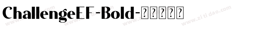 ChallengeEF-Bold字体转换