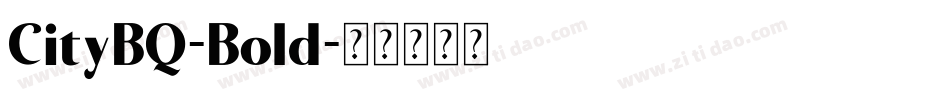 CityBQ-Bold字体转换