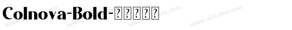 Colnova-Bold字体转换