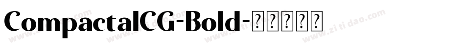 CompactaICG-Bold字体转换