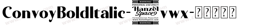 ConvoyBoldItalic-4vwx字体转换