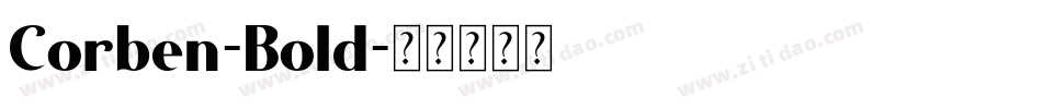 Corben-Bold字体转换