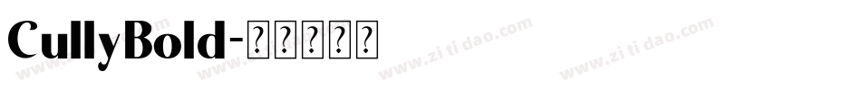 CullyBold字体转换