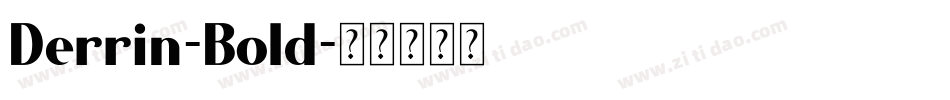Derrin-Bold字体转换
