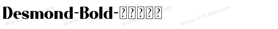 Desmond-Bold字体转换