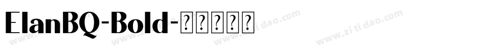 ElanBQ-Bold字体转换