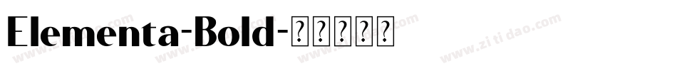 Elementa-Bold字体转换