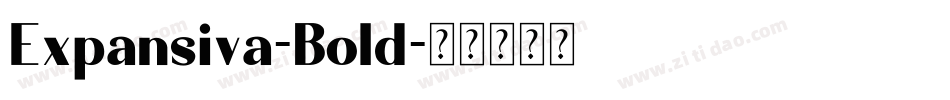 Expansiva-Bold字体转换