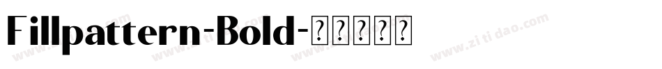 Fillpattern-Bold字体转换